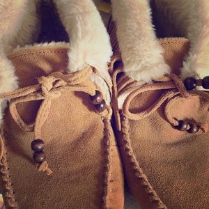 Leather moccasins size 10